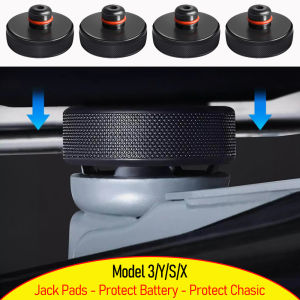 Lifting Jack Pad Set Compatible For Tesla Model 3 S X Y 4 Pucks Rubber with a Storage Case Accessories for Tesla Vehicles