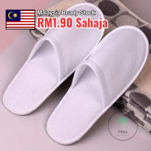 4mm 1 pair white towelling open closed toe hotel slippers spa shoes disposable slipper travel