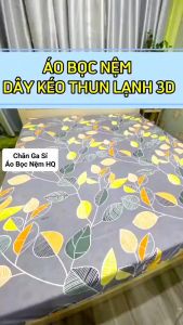 💥GIẢM 50%💥 Vỏ Bọc Nệm Cho Nệm Thẳng Thun Hàn Quốc Loại 1 Áo Bọc Nệm Có Khóa Kéo Lồng Ruột Tháo Giặt Dễ Dàng Co Giãn Tốt Mềm Mát Áo Bọc Nệm Topper Ga Bọc Nệm 2 Mặt Khóa Kéo