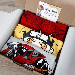 Kado ulang Tahun Anak 1 sd 8 tahun /Kaos Premium anak isi 3pcs