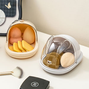 ภาชนะฟองน้ำป้องกันกล่องเก็บของเครื่องมือความงามเคสเกลี่ยแต่งหน้าที่จับฟองน้ำแต่งหน้าเดินทาง