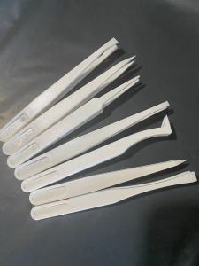 Anti-Static Plastic Tweezers Carbon Fiber Tip round Flat Head Bendable Precision Repairing Tool Electronic Hardware Hand Tools