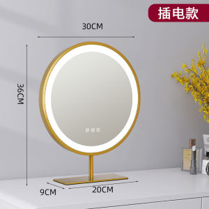 Led Make-up Mirror Dressing Table Mirror with Light For Home Bedroom Desktop Rotatable Foldable and Portable Makeup Mirror