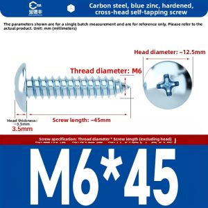BAODEFENG | Flattened Hard Blue Zinc Self Tapping Screw