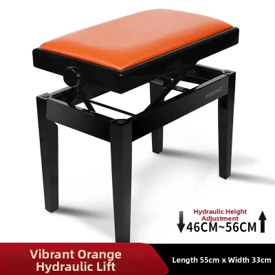 Platinum Xino Solid Wood Piano Stool with Book Box Leather Surface Adjustable Chair Single Person Double Person Choices