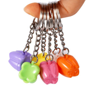 10pcs Baby Tooth Storage Box Tooth Shape Milk Teeth Box Keychain Childrens First Tooth Souvenir Save Case Dental Clinic Gifts