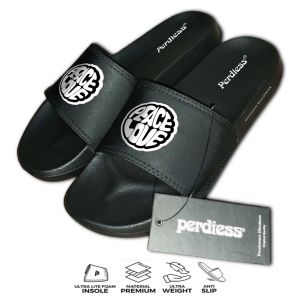 Perdiess - Peace Love | Sandal Slop Pria Wanita Sendal Slipper Bahan Permium Lembut dan Empuk