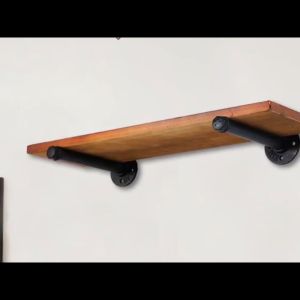 4Pcs Pipe Shelf Bracket Wall Mounted Floating Shelf Bracket Metal Shelving Brackets