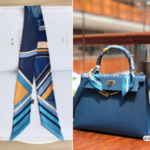 Double Layer Silk Ribbon Handbag Handle Strap True Silk Mulberry Silk Scarf DIY Bag Strap Womens Fashion Accessory