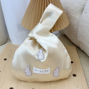 Túi Xách Lụa Tay Cầm Túi Đựng Bánh Trung Thu Quà Tặng Ngày Lễ Túi Xách Thời Trang Túi Xách Nữ Túi Xách Mềm Mại Có Thể Gấp Lại