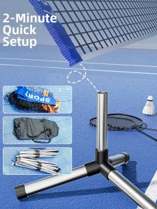 FABX | Portable Outdoor-Indoor Moving Badminton Net Stand