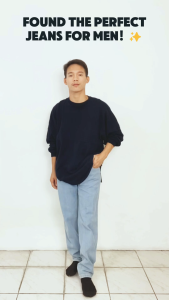 Jeans RT : Casual Denim Menswear Korean Style Loose Fitting Pants Mens Straight Wide Leg Fashionable Jeans : Waist Size 28" to 42"