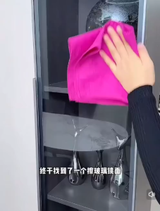 OHHDEER 5PCS Thickened Microfiber Glass & Mirror Cleaning Cloths – Strong Water Absorption No Lint