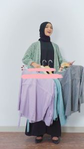 Ghanimi - Alysa Blouse / Blus Motif Stripe / Atasan Kerja / Atasan Santai / Atasan Casual / Stripe Top / Atasan Timeless / Atasan Salur / Atasan Garis Garis