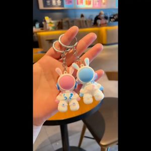 Móc khóa cute hình thỏ phi hành gia thời trang Hàn Quốc cao cấp treo balo dễ thương đẹp giá rẻ JOLITA MK01