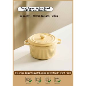 Besee | Souffle Air Fryer Compatible Ceramic Bowl With Lid