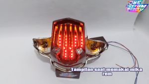 Stoplamp Running Jupiter MX 135 New 8 10 Mode Otomatis Manual Stop Rem Bonus Lampu Depan LED BullAes