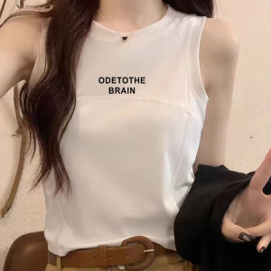 Womens Tank Top Slim Fit Short Sleeveless Summer Fashion American Sweet Spicy Style Inner Wear Cotton Polyester Blend