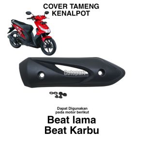 cover tameng kenalpot Beat Karbu Beat Old KVY pelindung tutup knalpot Beat lama