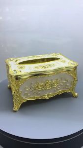 Kotak Tisu Cantik | Kotak Tisu Mewah | Tempat tissu | Tempat Tisu Emas Kotak Tissue Motif Gaya Eropa Mewah