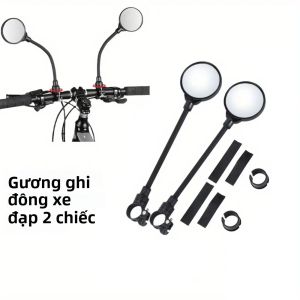2 Chiếc Gương Chiếu Hậu Xe Đạp Đa Năng Bộ Gương Chiếu Hậu Xe Đạp Có Thể Xoay Được Có Thể Điều Chỉnh Góc Rộng Chống Sốc Gương Tay Lái Lồi Để Đi Xe Đạp An Toàn
