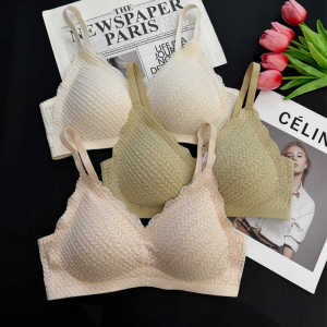 Wireless Comfortable Bra Strapless Gathered Skin-friendly Small Chest Large Chest Women Underwear Breathable Invisible Bra