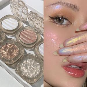 Potato Mud Highlight Powder Cake Chameleon Facial Contour Brightening Eye Lid Pearlescent Shimmer Subtle Matte Expansive Color