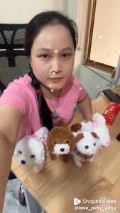 Đồ chơi Chó bông mèo bông thỏ bông biết kêu biết đi chạy bằng pin 2A (mẫu mới) - Love Pets Shop