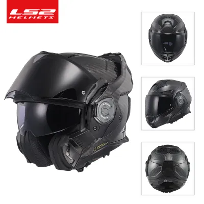 LS2 | Flip-up Full Face Helmet Dual Lens Anti-fog Carbon Fiber