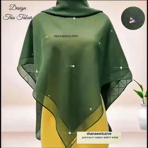 (SHANAEXCLUSIVE) Bawal  design trio premium cotton voile kelim tebal