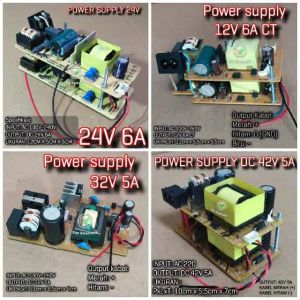 SMPS ADAPTOR RAKITAN 9V 12V 15V 19V 24V 32V 42V & 3A 5A 6A 10A Cocok U/ Amplifier class D
