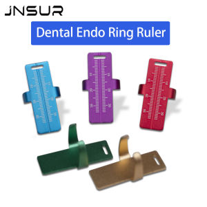 5pcs Aluminum Dental Endo Ring Measuring Ruler Finger Ring Endodontic Scale Root Canal Measuring Scale Dental Oral Material