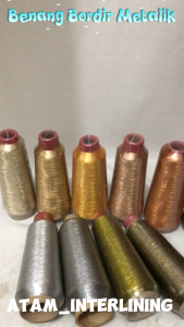 Benang Bordir Metalik Polyester Berkualitas Tinggi Made in Jepang Warna Mas Silver Kodok atau zebra | Benang Bordir | Benang ST Metalik | Benang Bordir Tenun | Benang Bordir Kilap | Benang Bordir songket | Benang Kristal | Benang Bordir Metalic Lunarex