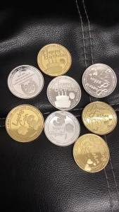 Gold Plated Bitcoin Coin Collectible Art Collection Gift Physical Commemorative Casascius Metal Antique Imitation Happy Birthday