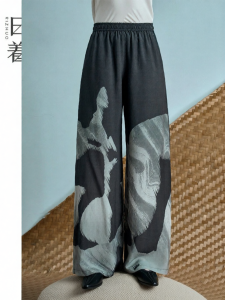 Casual Loose High Waist National Style Pants Tencel Linen