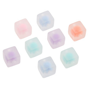 10x10mm 10-20pcs/túi nhựa acrylic Frosted hạt vuông cho Diy Vòng Cổ Vòng tay làm đồ trang sức