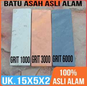 batu asah alam asli 1set isi 3pcs 15x5x2cm