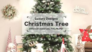 Ekana 8FT Red Pine Cone Christmas Tree High Quality Bushy Christmas Tree