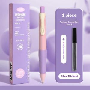 New 1Pcs 2.0mm Mechanical Pencil Set Posture Correction Anti-Break Lead For Kids Children Writing School Supplies Stationer