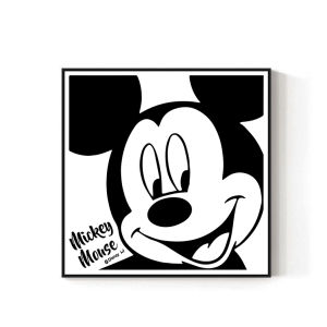 Black and White Mickey Nordic Simple Decorative Painting