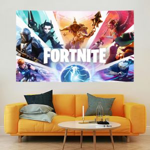 Fortnite | Flag Durable Outdoor Indoor Patio Festive Decoration Game Classic Design F-FORTNITES-ES Pole Wall Room Banner