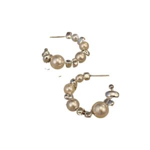 Srrmhyn Ngọc Trai Nửa Vòng Tròn Bông Tai Lớn Tối Giản Phong Cách Hàn Quốc Độc Đáo Thiết Kế Trang Sức Thời Trang Cao Cấp Cho Phụ Nữ Và Trẻ Em