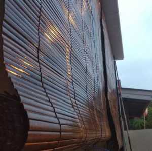 Tirai bambu hitam vernish 2x2 meter