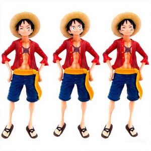 Bandai | Hot One Piece Anime Figure Confident Smiley Luffy Three Form Face Changing Action Figurine Doll PVC Model Toys Collection Gifts