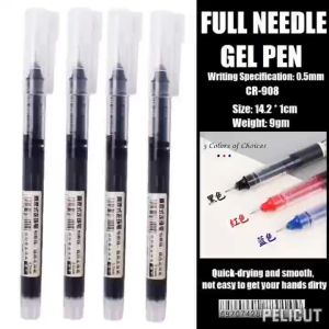 [MSIA SHIP] NOVELTY FANABC Full Needle Quick Drying Gel Pen 0.5mm 1pc Pen Gel Jarum Penuh Student School Office Stationery Supply Black Blue Red Ink Pens Water-based Fast Dry Smooth Signature Premium Exam Hitam Biru Merah 黑色中性笔 水笔 签名 笔 文具 钢笔 学生 大容量