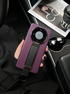 Ultra-Thin Huawei Mate60 pro Phone Case Full Lens Protection Anti-Fall Soft Shell Wrist Strap Stand Creative Personalized Color Block