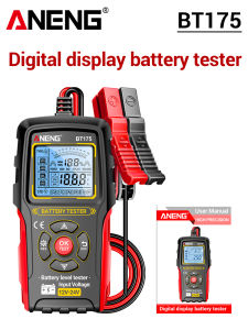 ANENG | ANENG BT175 Automotive Lead Acid Battery Analyzer 12V 24V CCA 50 To 1999 Backlit Screen For Auto Repair Motorcycle EV Forklift