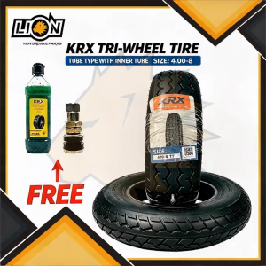 LION Motorcycle KRX Tri-Wheel Tire Tube Type With Inner Tube 4.00-8 Free Sealant And Pito