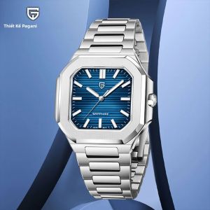 Đồng Hồ Pagani Design Nam Mặt Vuông Máy Quartz Cao Cấp 2025 Chống Nước Dạ Quang Dây Thép Không Gỉ Kính Sapphire Phủ AR Phong Cách Doanh Nhân