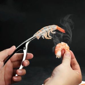 1/2pcs Stainless Steel Shrimp Stripper Shrimp Line Remover Peeler Cleaning Peeling Seafood Tools Kitchen Accessories